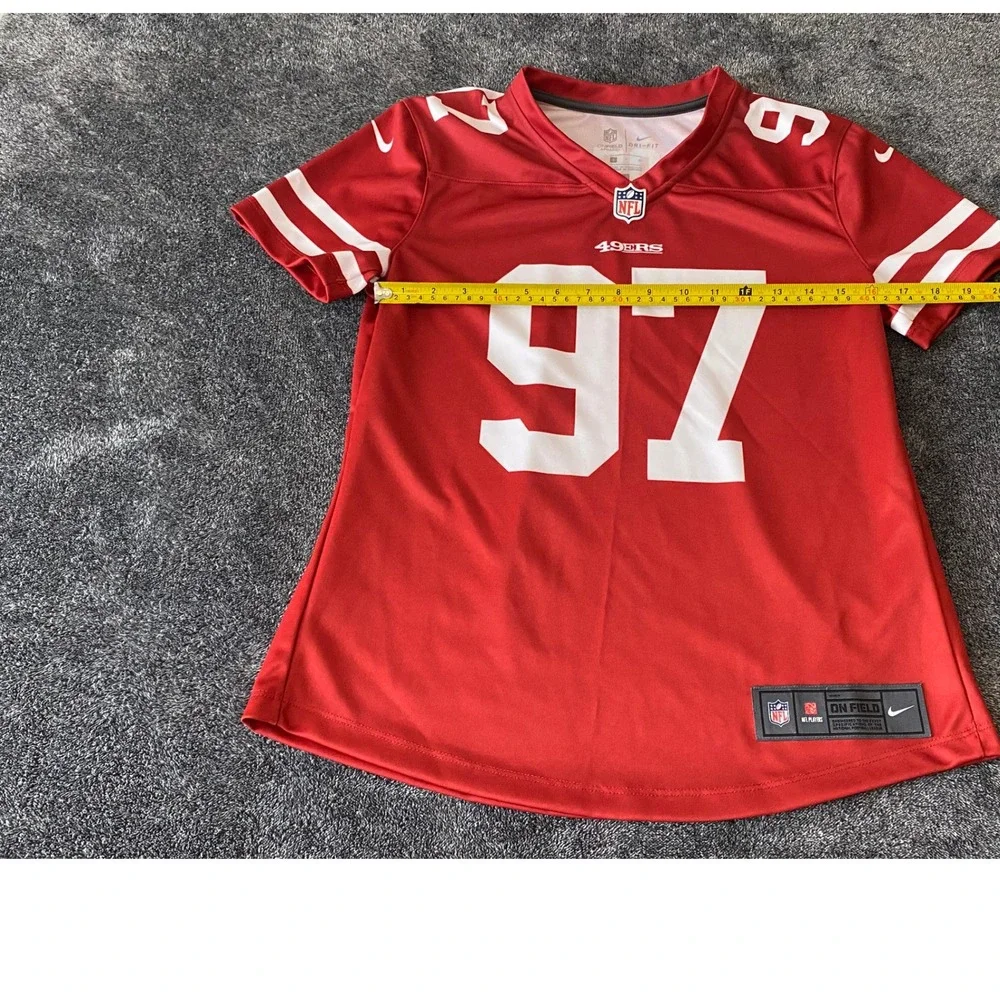 Nike San Francisco 49ers Nick Bosa 97 Red Jersey Womens Small NFL On Field